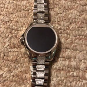 MK smart watch in silver